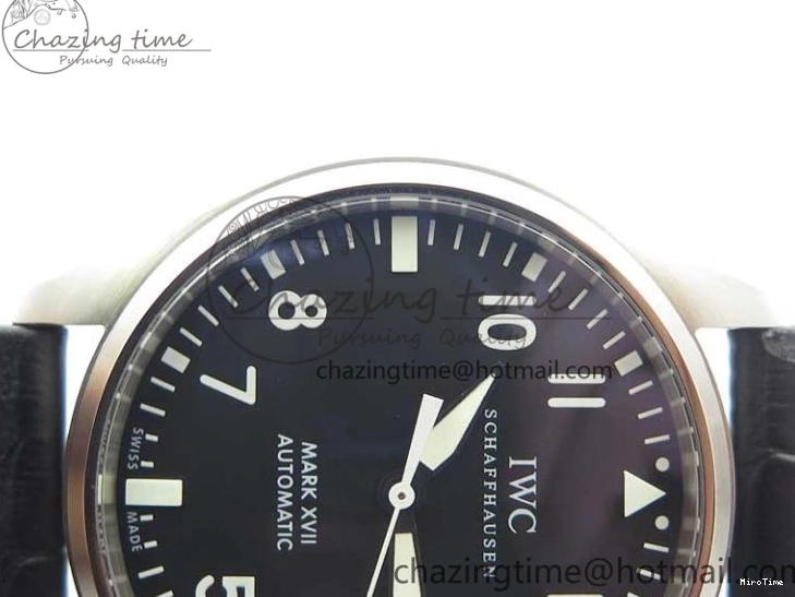 MIROTIME 0723 Affordable Mark XVII IW326501 FKF 1:1 Best Edition Black Dial on Black Leather Strap 7131